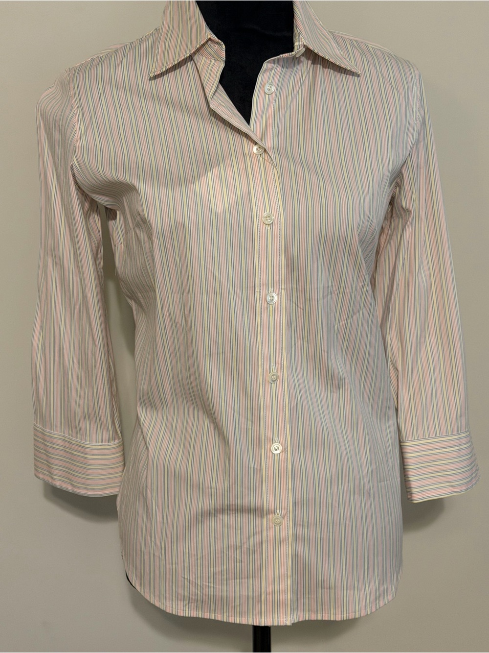 Classic Striped Button-Down Women's Shirt in Multicolor